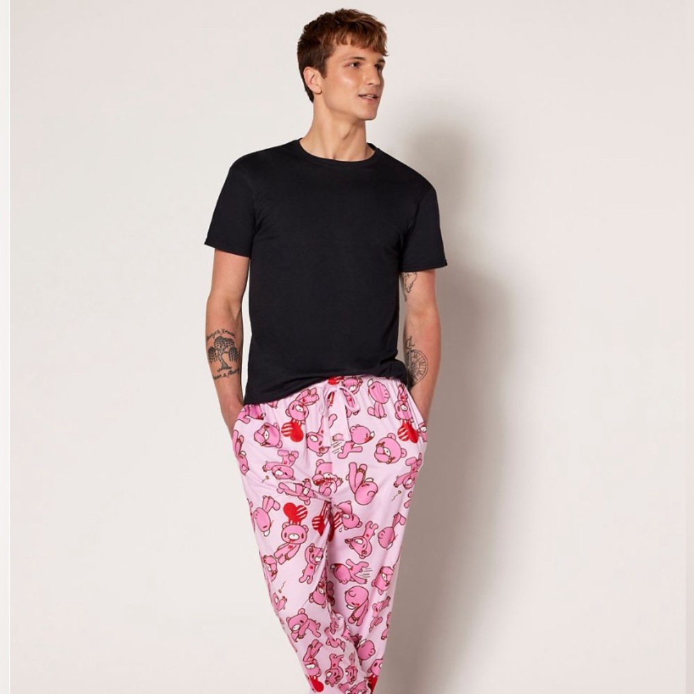 Gloomy Bear Heart Print Lounge Pants